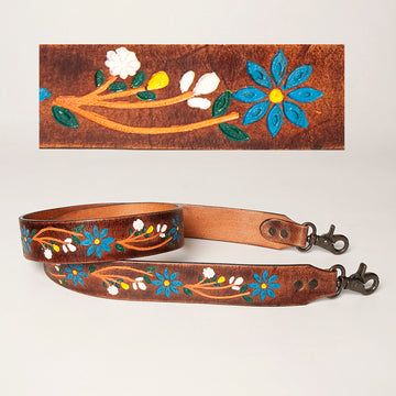 American Darling ADSTZ104 Hand Tooled Genuine Leather Crossbody Handle Strap For Bags